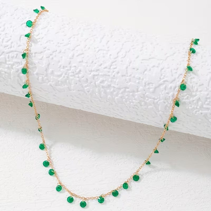 Emerald Droplet Necklace — image 1