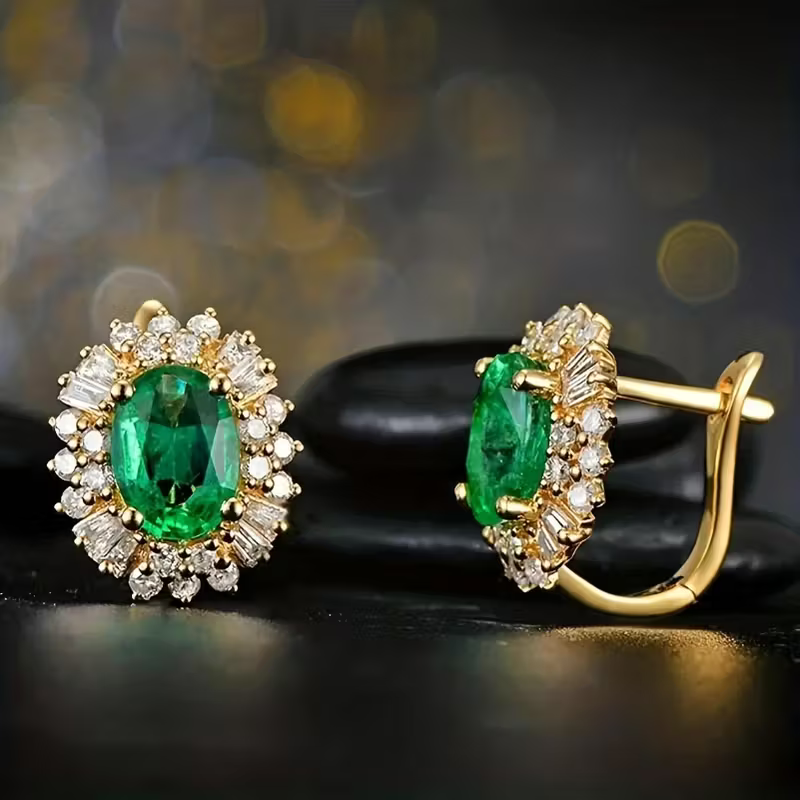 Elegant Emerald Royale Earrings — image 1