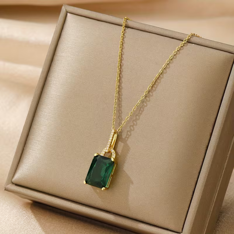 Crystal Emerald Luxe Necklace — image 2