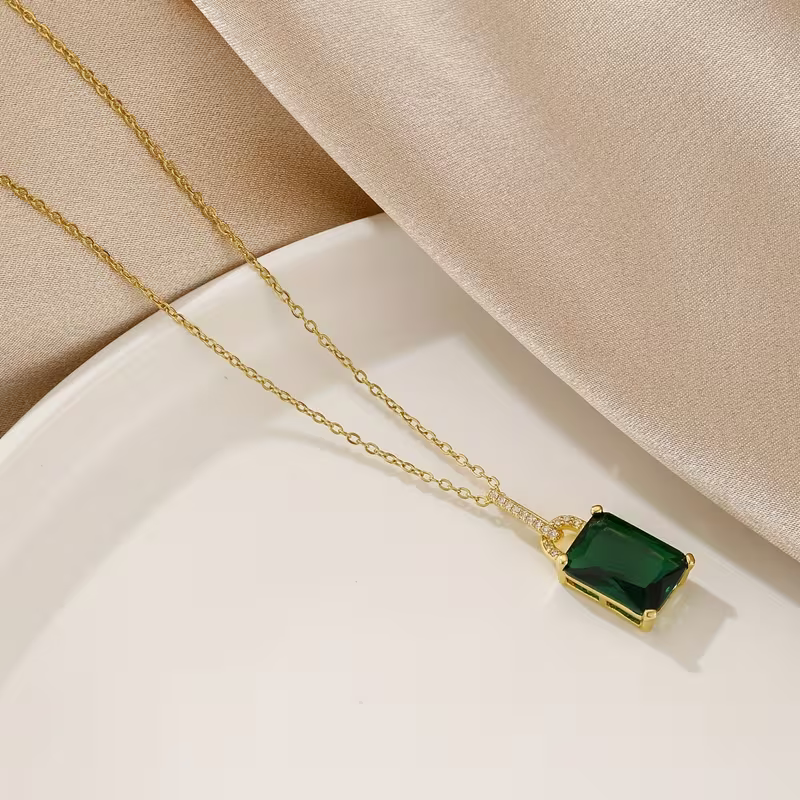 Crystal Emerald Luxe Necklace — image 3