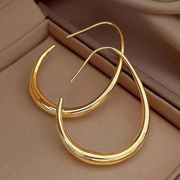 Antique Gold Hoop Earrings — image 1