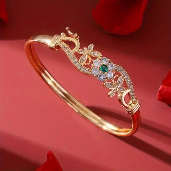 Zirconia Gold Green Crystal Bracelet — image 1
