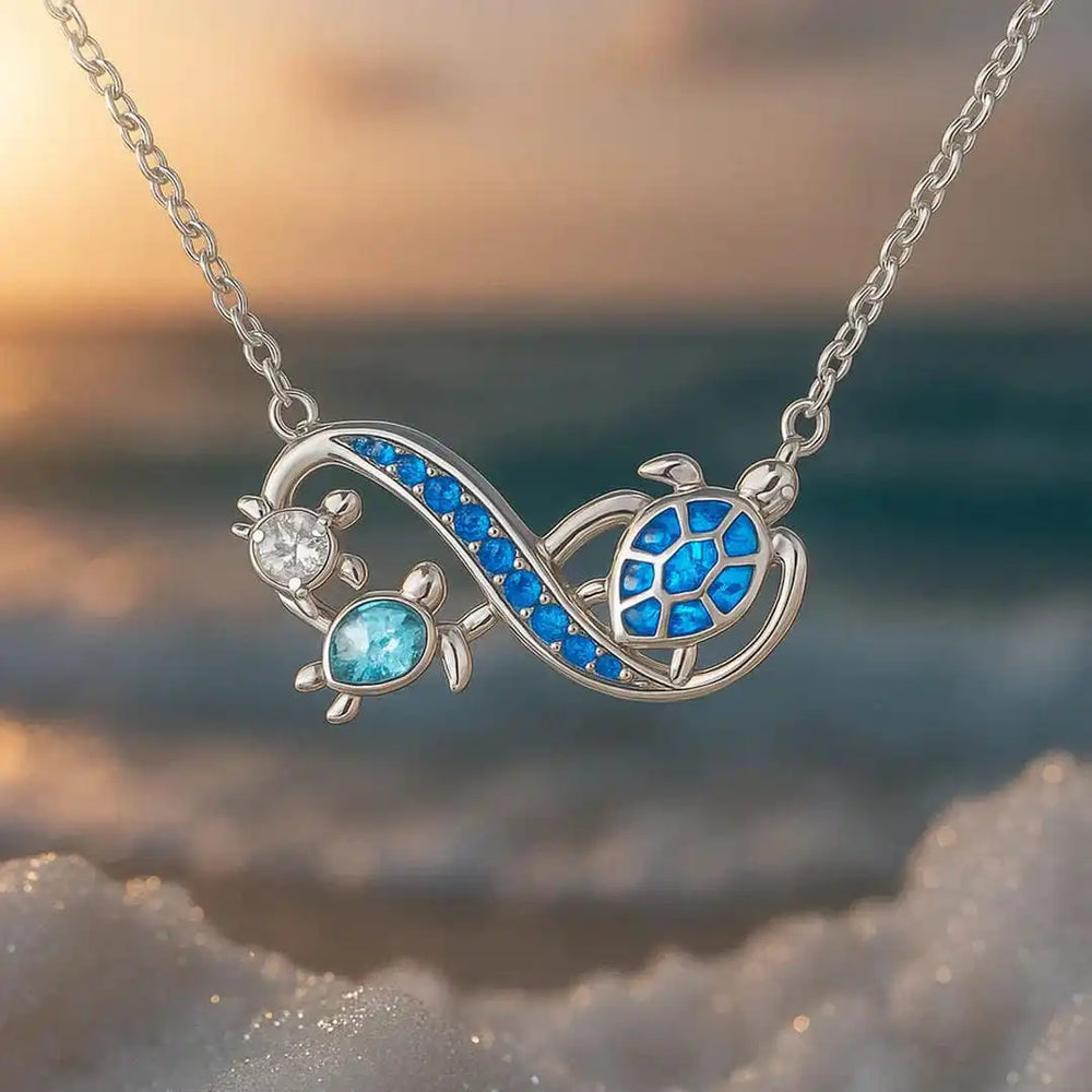 Twin Silver Turtle Necklace — image 1