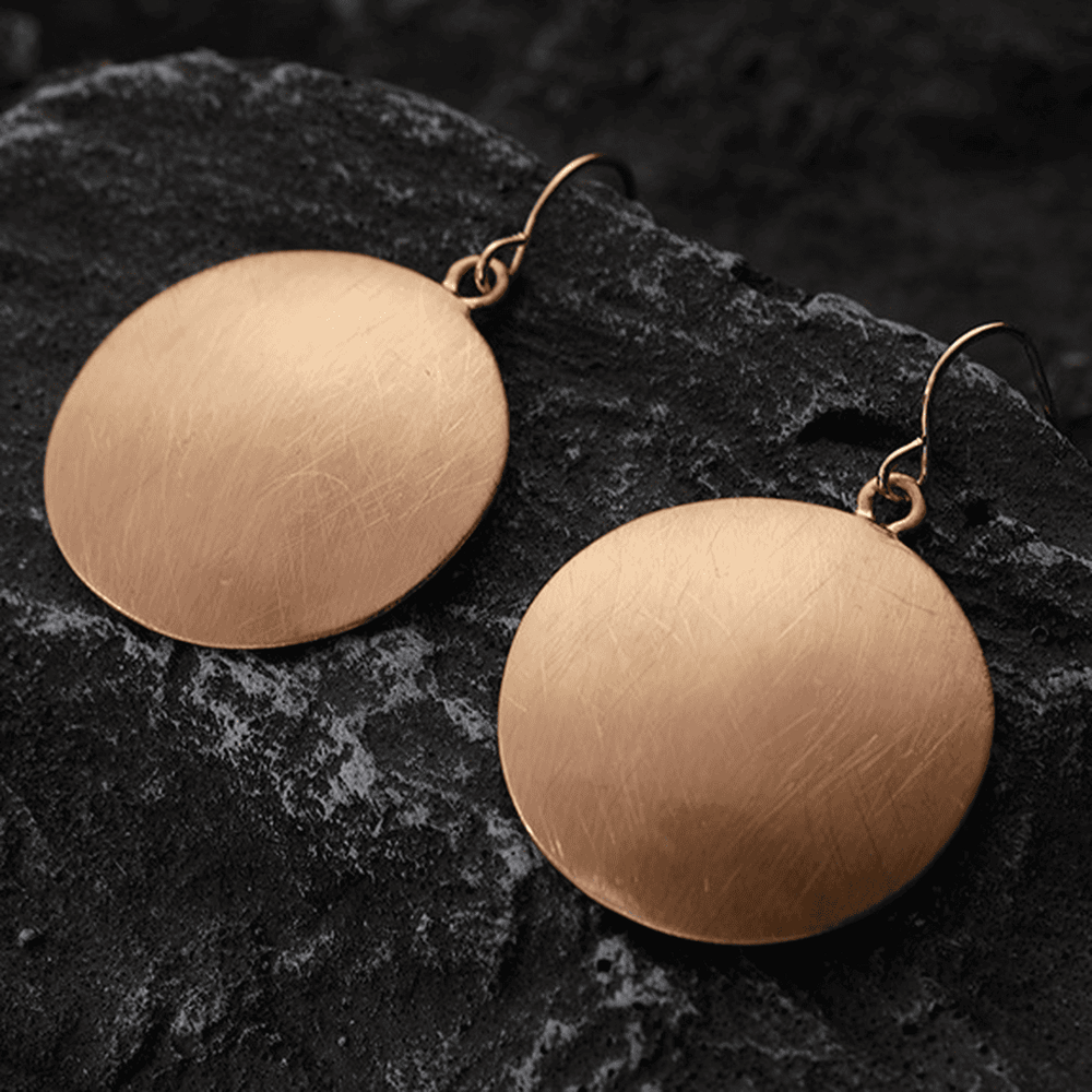 Retro Gold Record Earrings — image 1