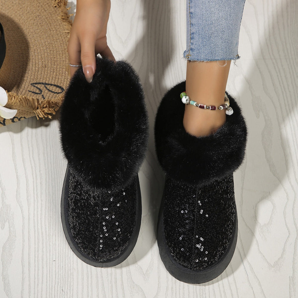 CrystalFur Comfy Platform Boots