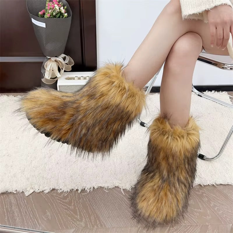 Luna - Faux Fur Boots