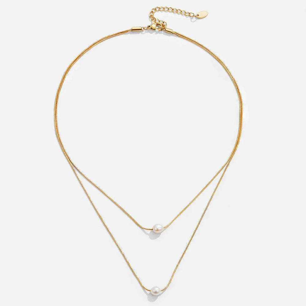 Sophisticated Layered Pearl Necklace — image 2