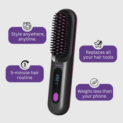 [NEW] FLOWN formerly Numoya Portable Straightener Brush - GoBrush PRO
