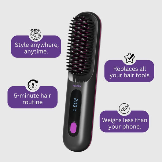 [NEW] FLOWN formerly Numoya Portable Straightener Brush - GoBrush PRO