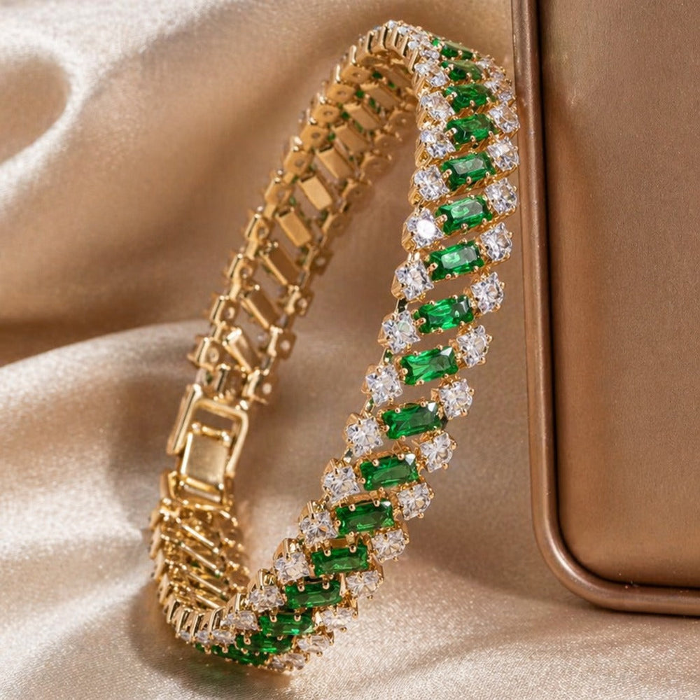 Emerald Crown Tennis Bracelet — image 1