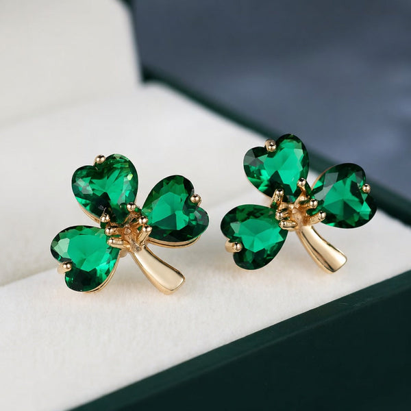 Crystal Clover Earrings — image 1