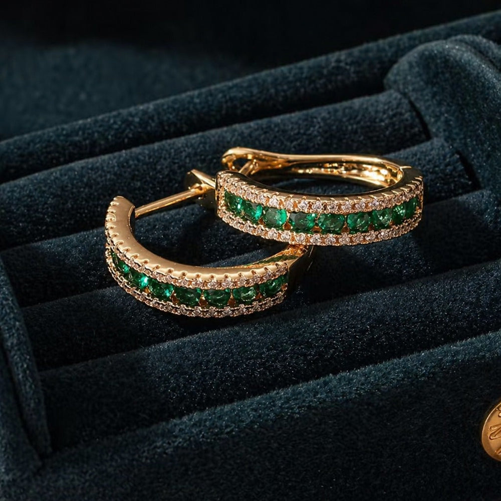 Elegant Glow Emerald Earrings — image 3
