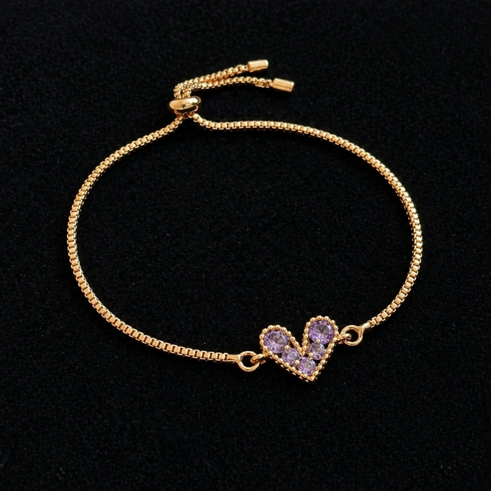 Lilac Love Gold Bracelet — image 1