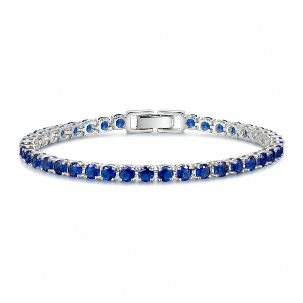 Sapphire Tennis White Gold Bracelet — image 2