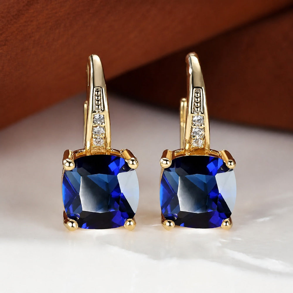 Mystic Sapphire Hoop Earrings — image 1