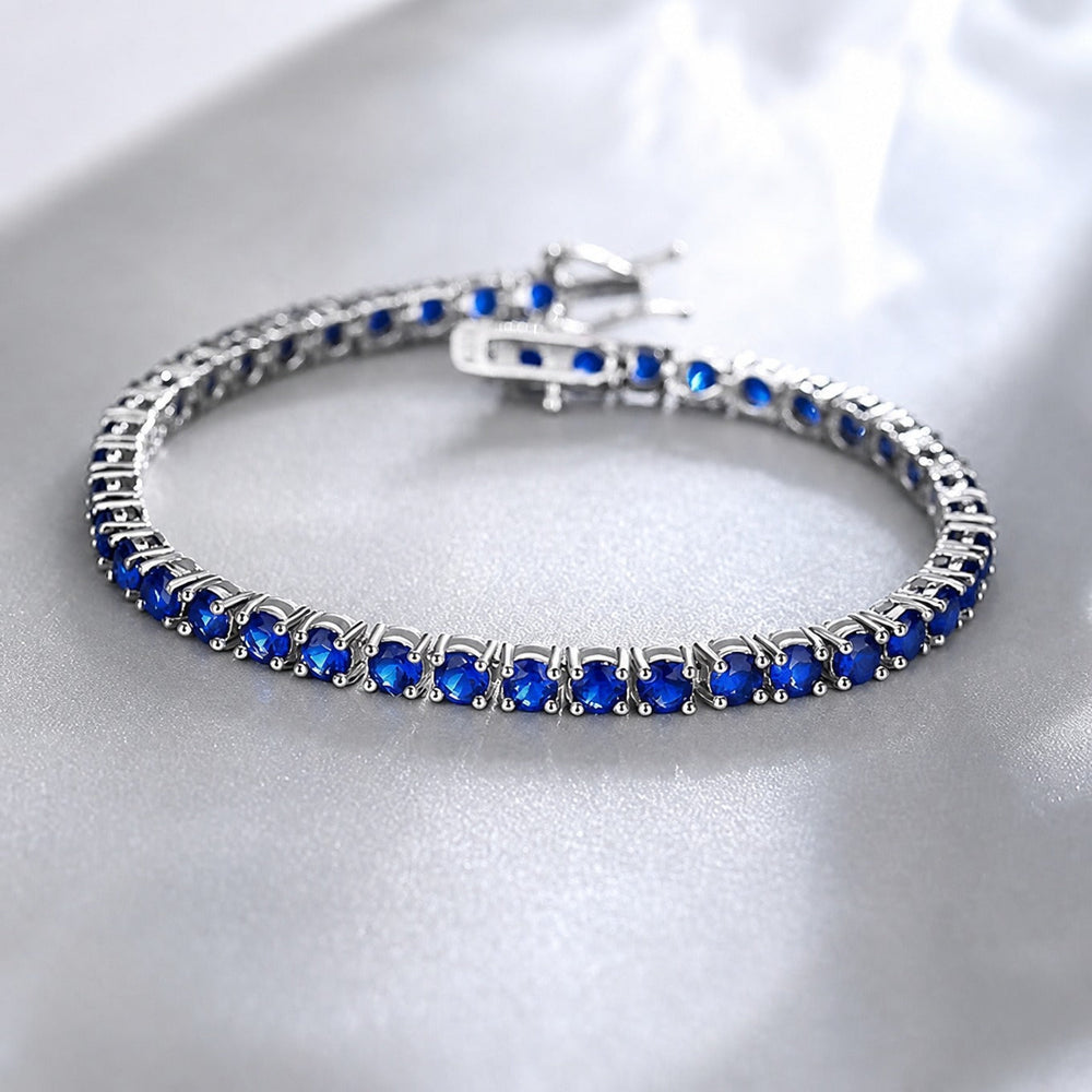 Sapphire Tennis White Gold Bracelet — image 1