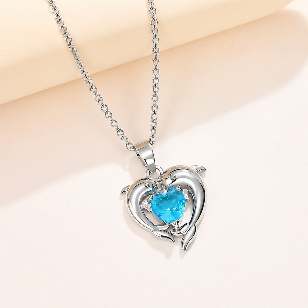Oceanheart Twins White Gold Necklace — image 3