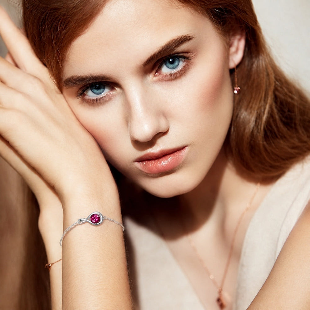 Ruby Infinity White Gold Bracelet — image 2