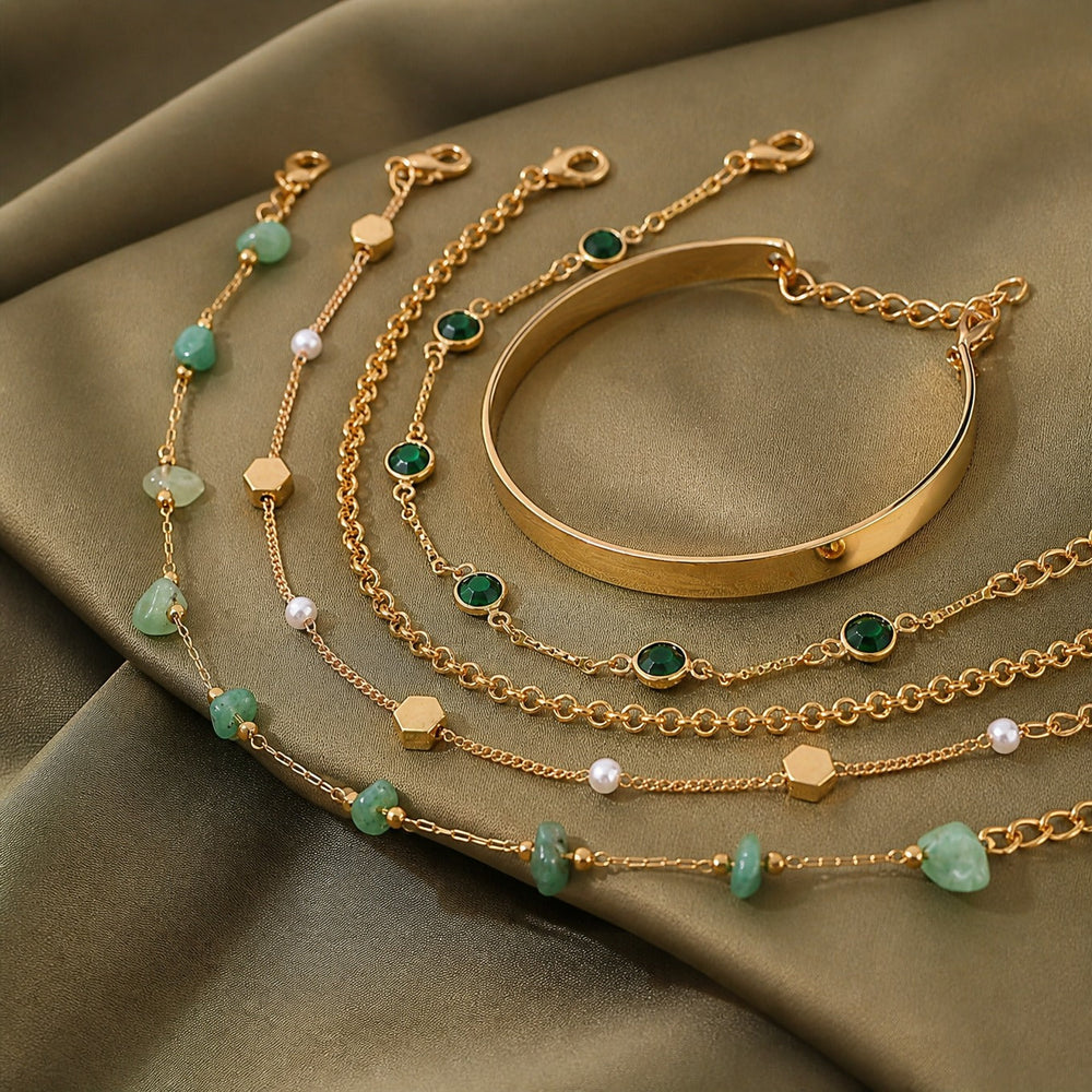 Golden Laurel Bracelet Set — image 2