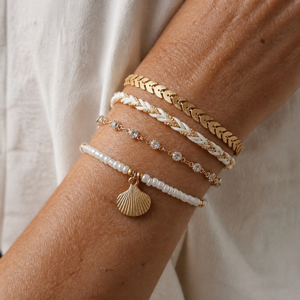 Golden Tide Crystal Bracelet Set — image 1