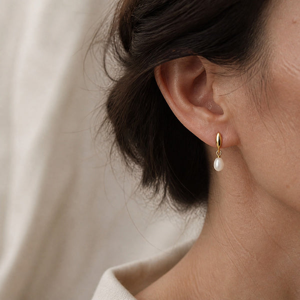 Golden Opal Glow Pearl Dangles — image 1