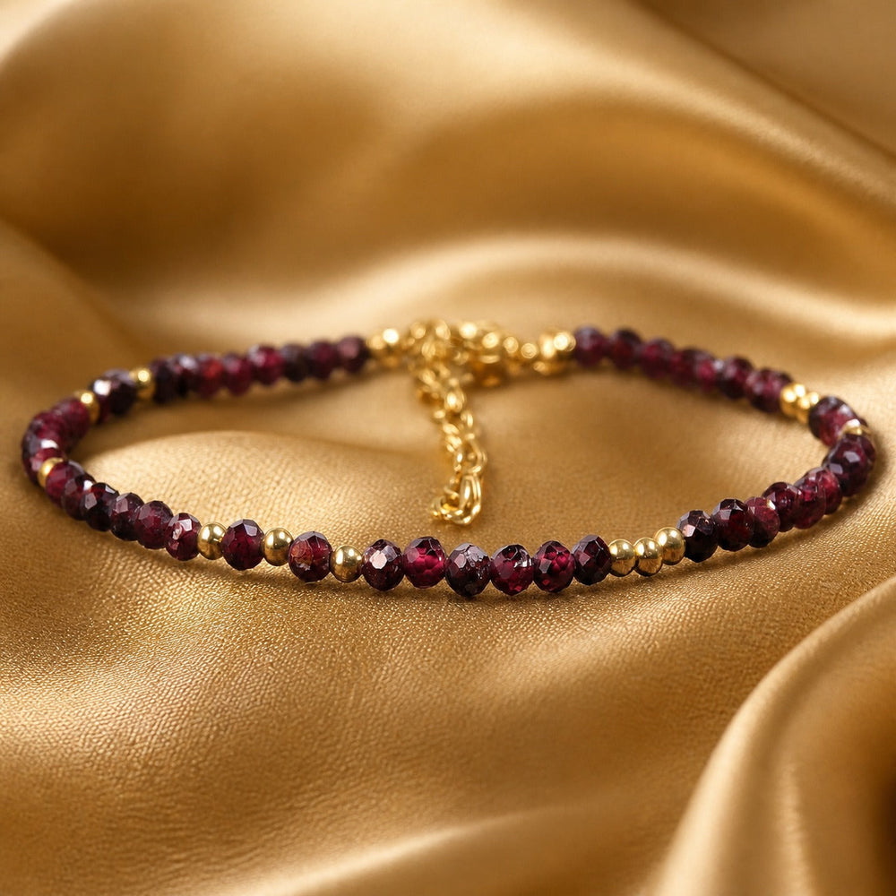 Opulent Garnet Bead Bracelet — image 2