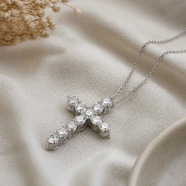 Crystal Cross Pendant Necklace — image 1