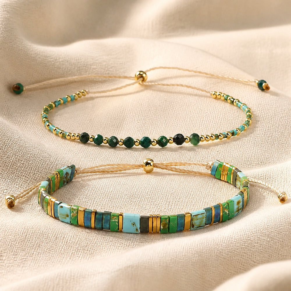 Bohemian Green Charm Bracelet — image 2