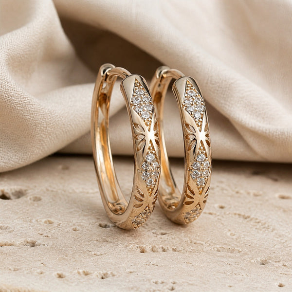 Sovereign Gold Opal Hoops — image 1