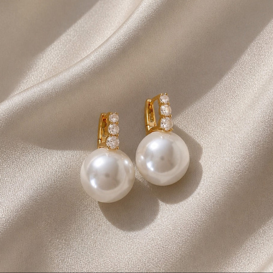 Pearl Halo Sphere Studs — image 2