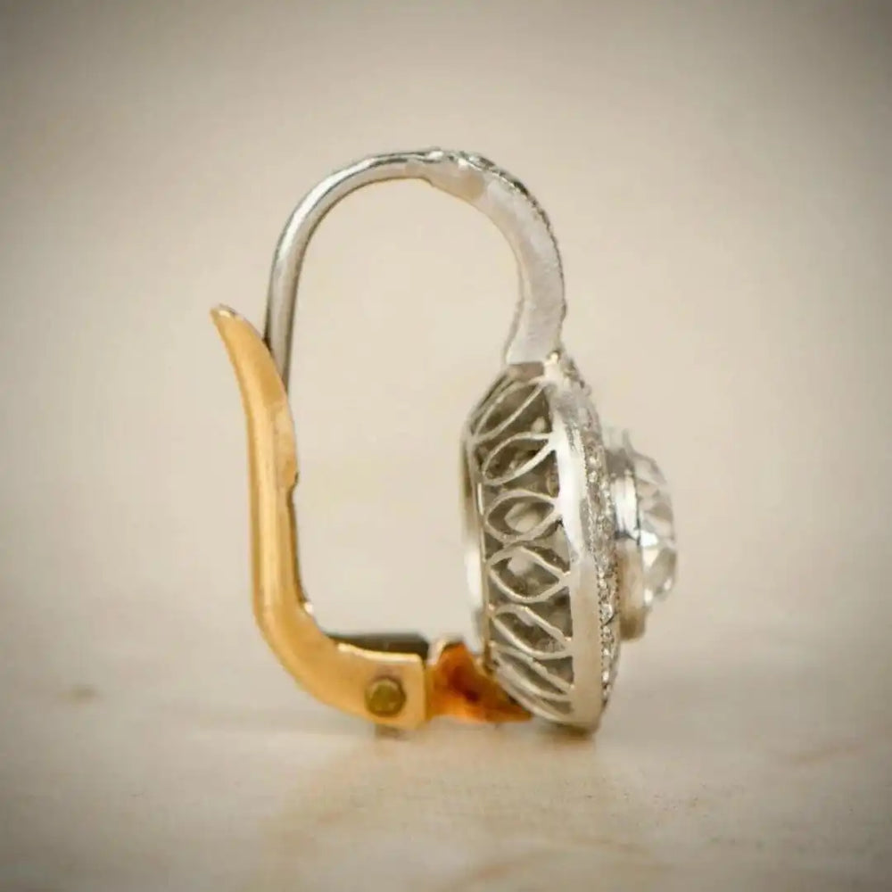 Vintage Gold and Silver Crystal Earrings — image 2