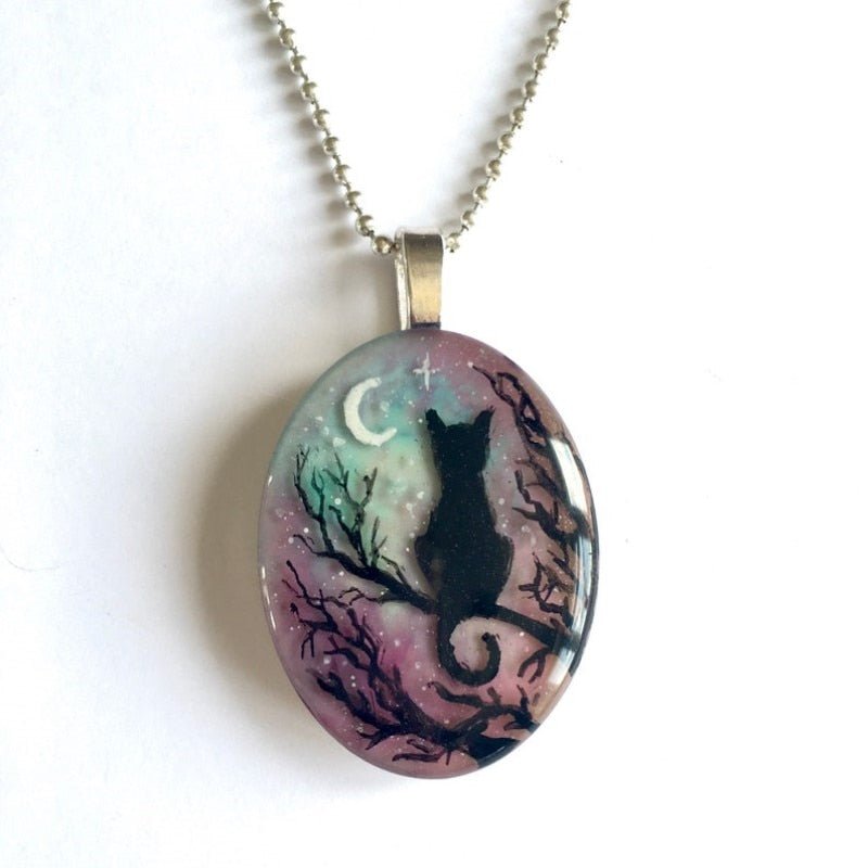 Starry Cat Pendant Necklace — image 2