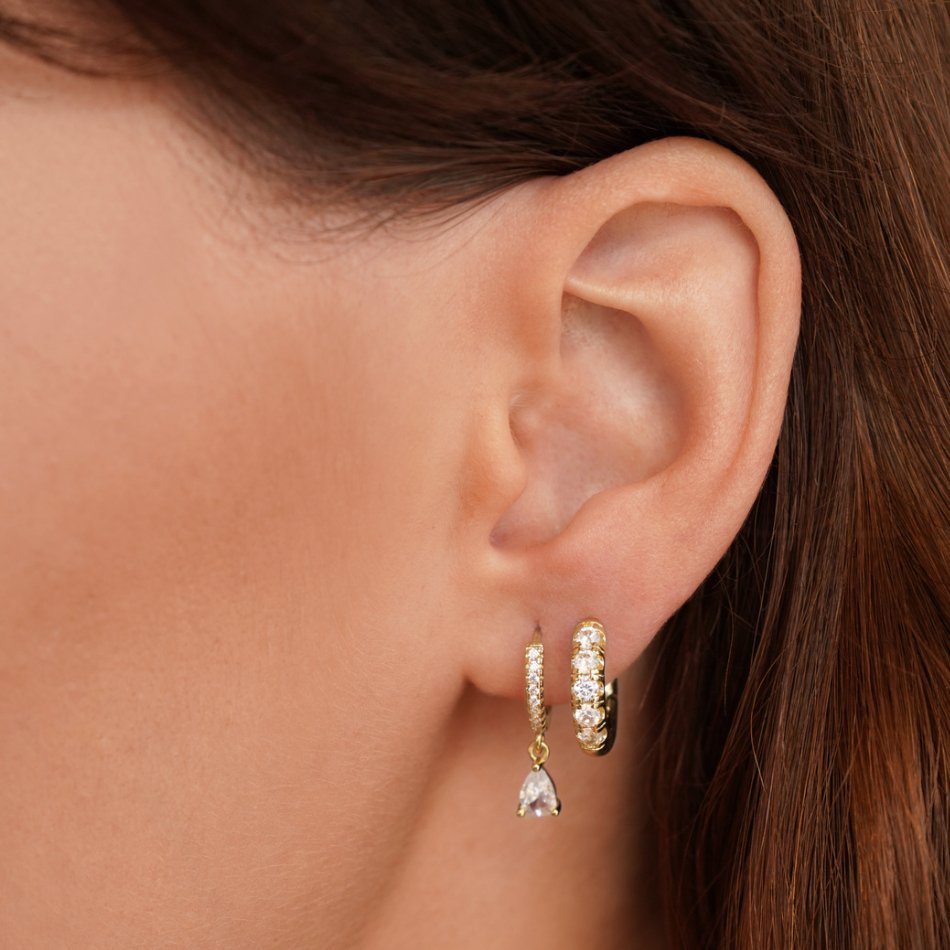 Premium Crystal Gold Earrings — image 2