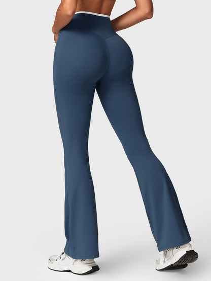 Yeoreo Alberta Contrast Trim Flare Leggings
