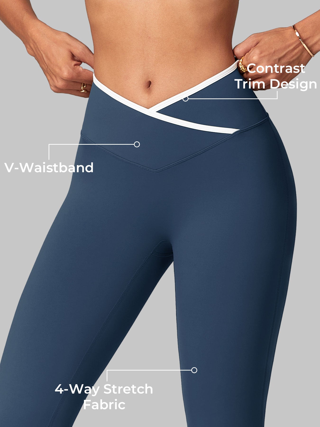 Legging évasé Yeoreo Alberta avec bordure contrastante