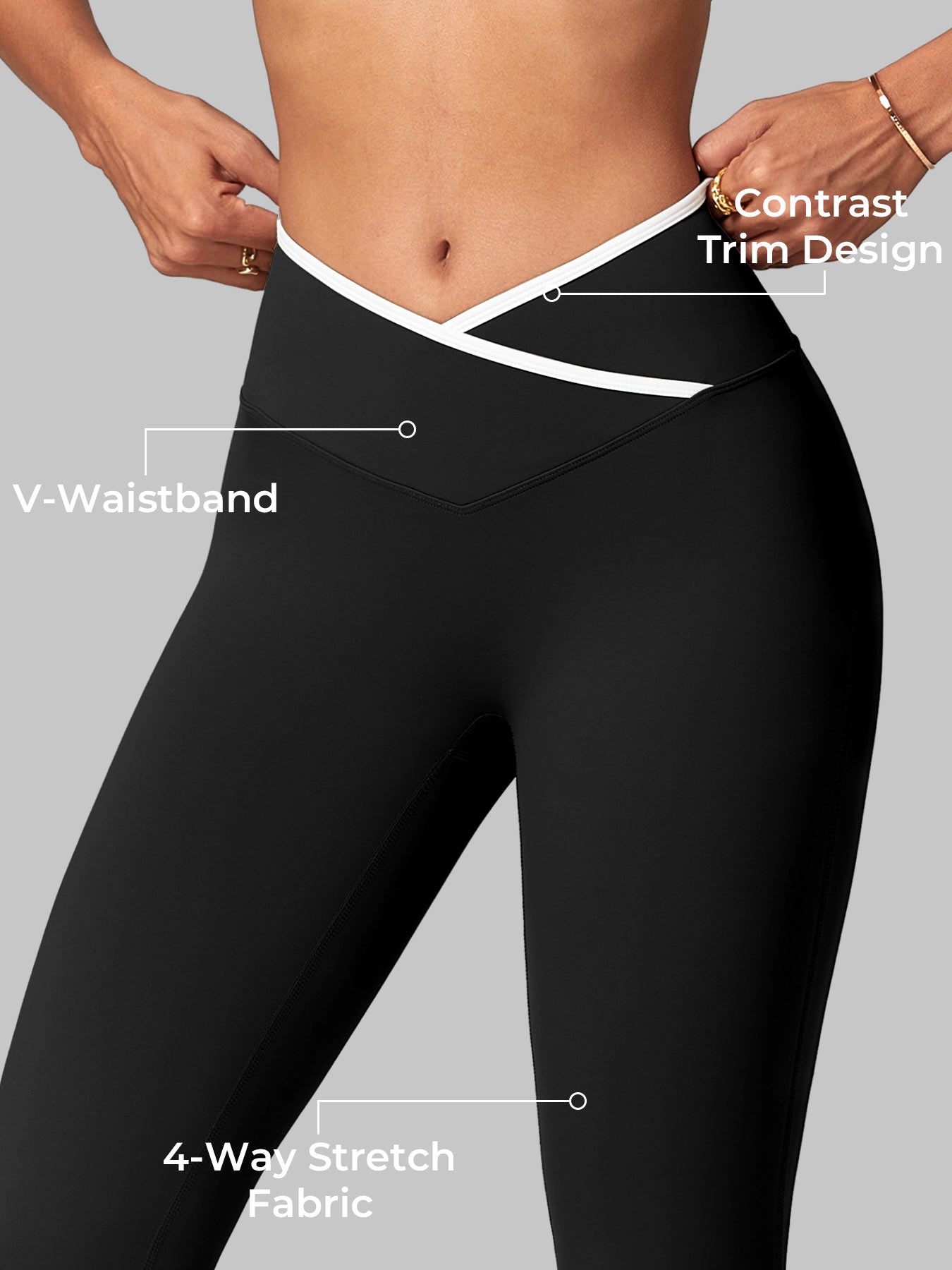 Legging évasé Yeoreo Alberta avec bordure contrastante