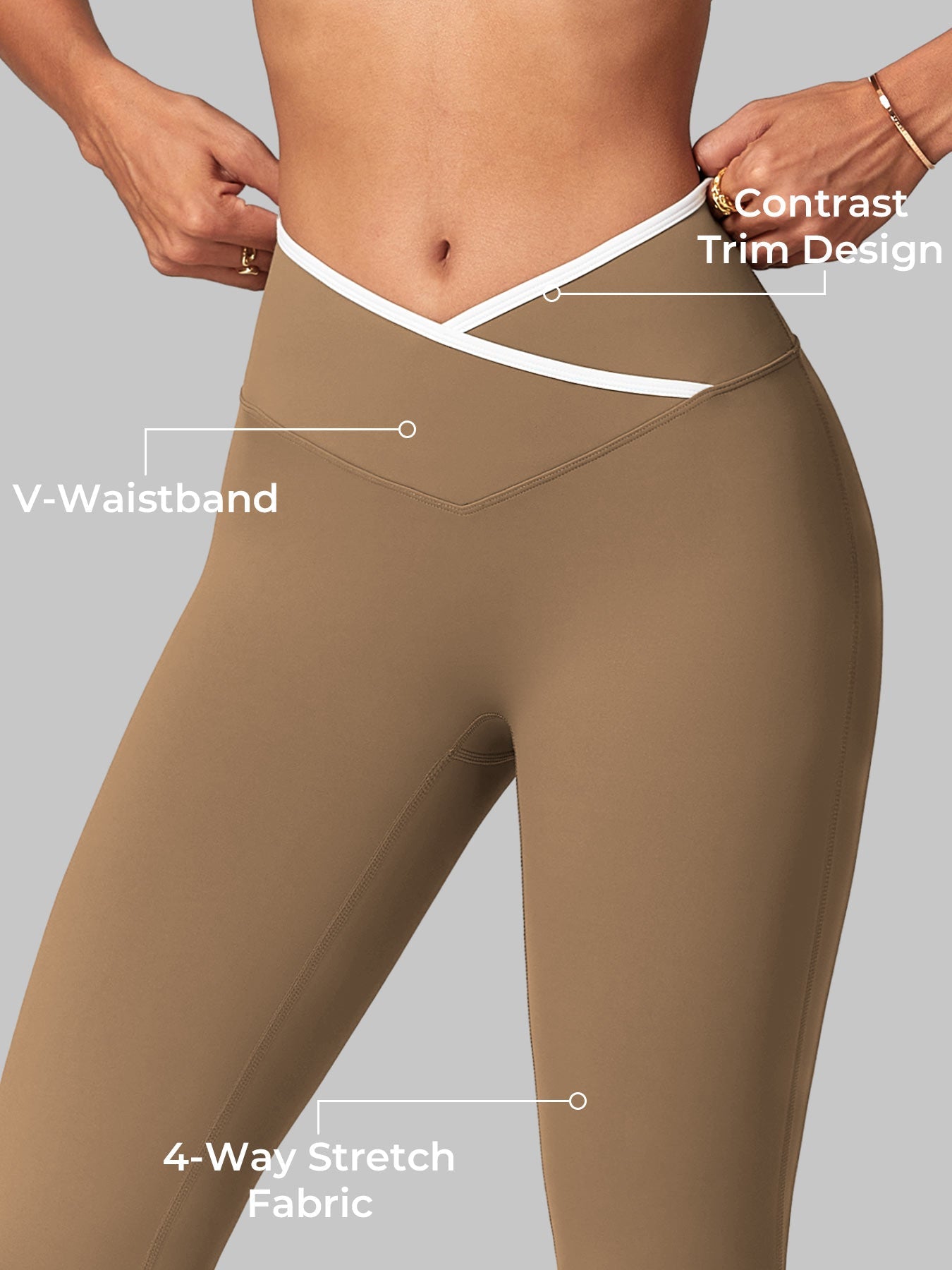 Legging évasé Yeoreo Alberta avec bordure contrastante