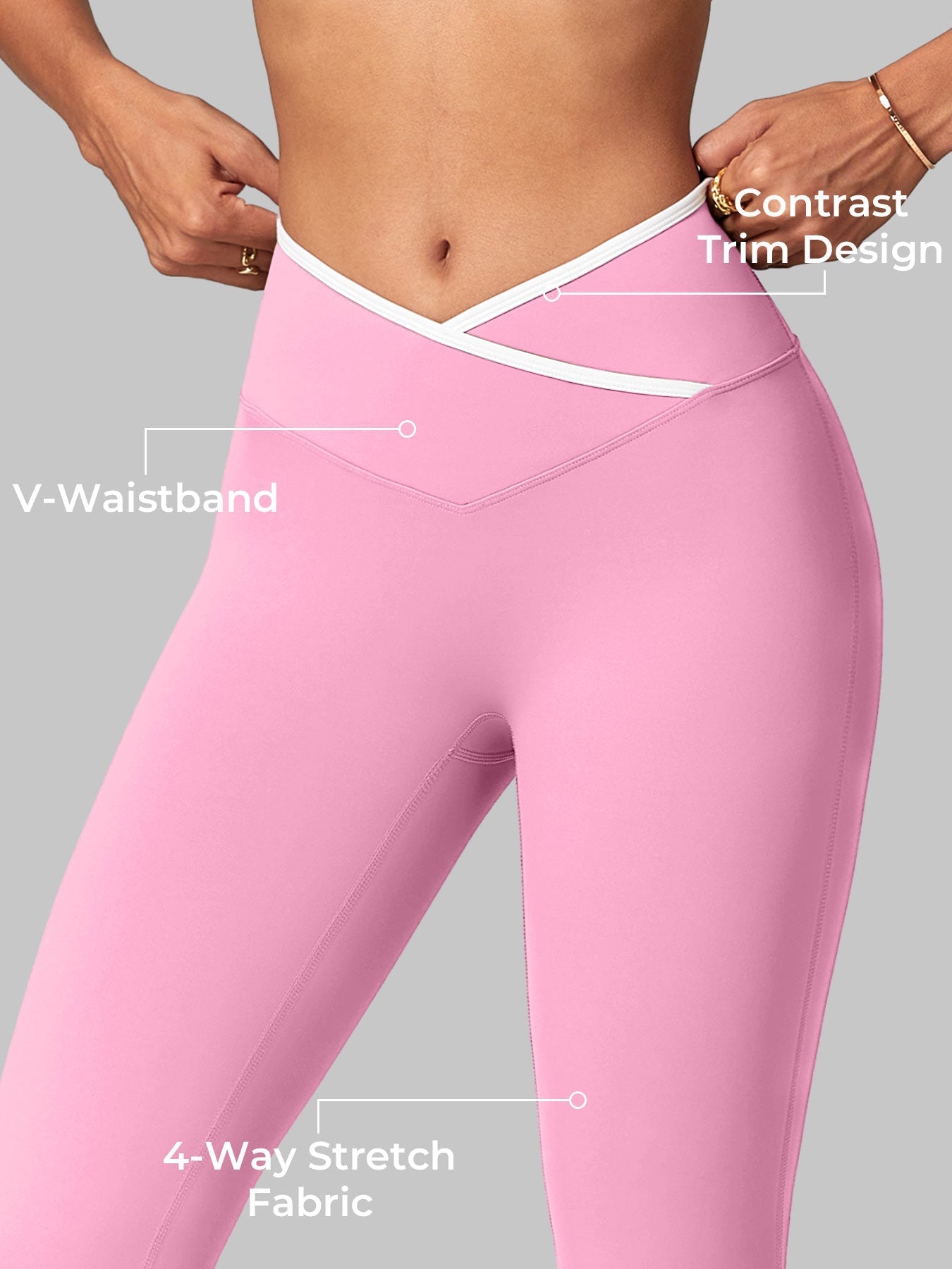 Legging évasé Yeoreo Alberta avec bordure contrastante