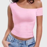 Yeoreo Abigil One-Shoulder Sleeve Top