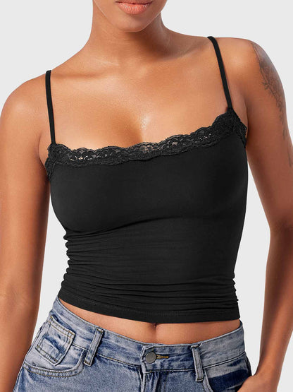 Haut débardeur en dentelle à col carré Yeoreo Annabely