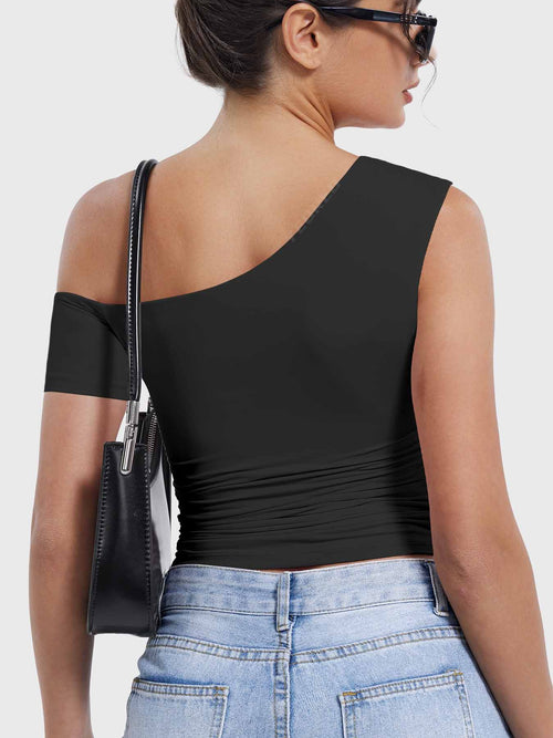 Yeoreo Abigil One-Shoulder Sleeve Top