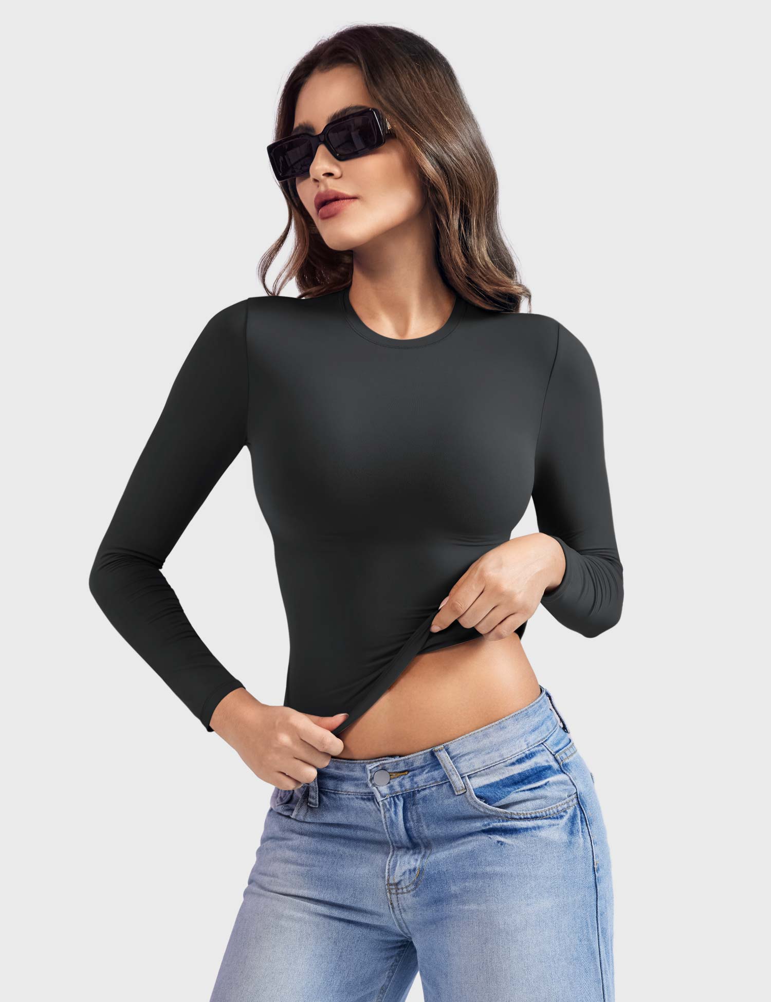 Yeoreo Sweeney Sculpting Long Sleeve Top
