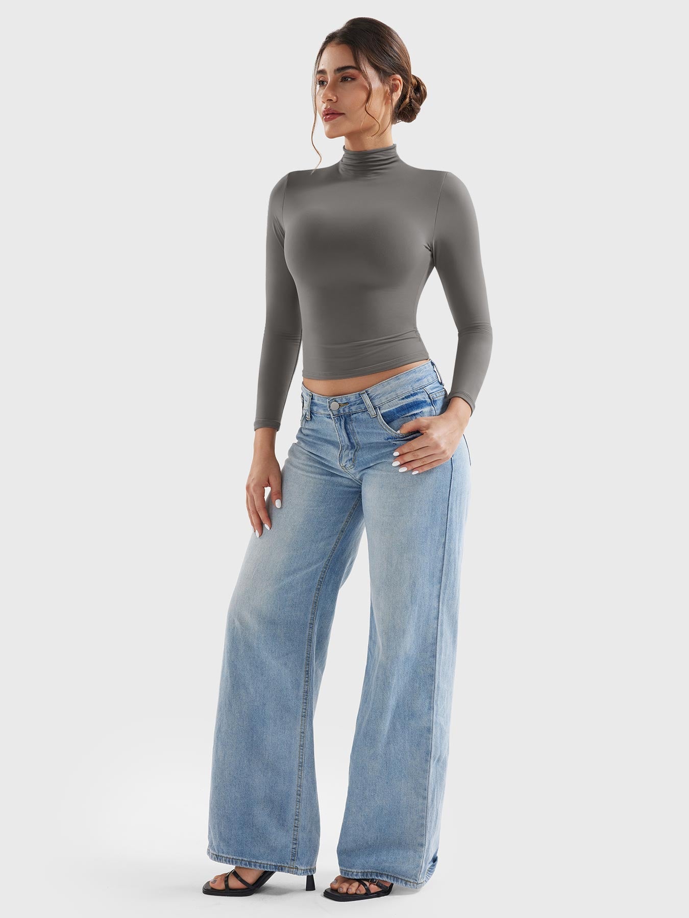 Yeoreo Sariah Turtleneck Long Sleeve Shirt