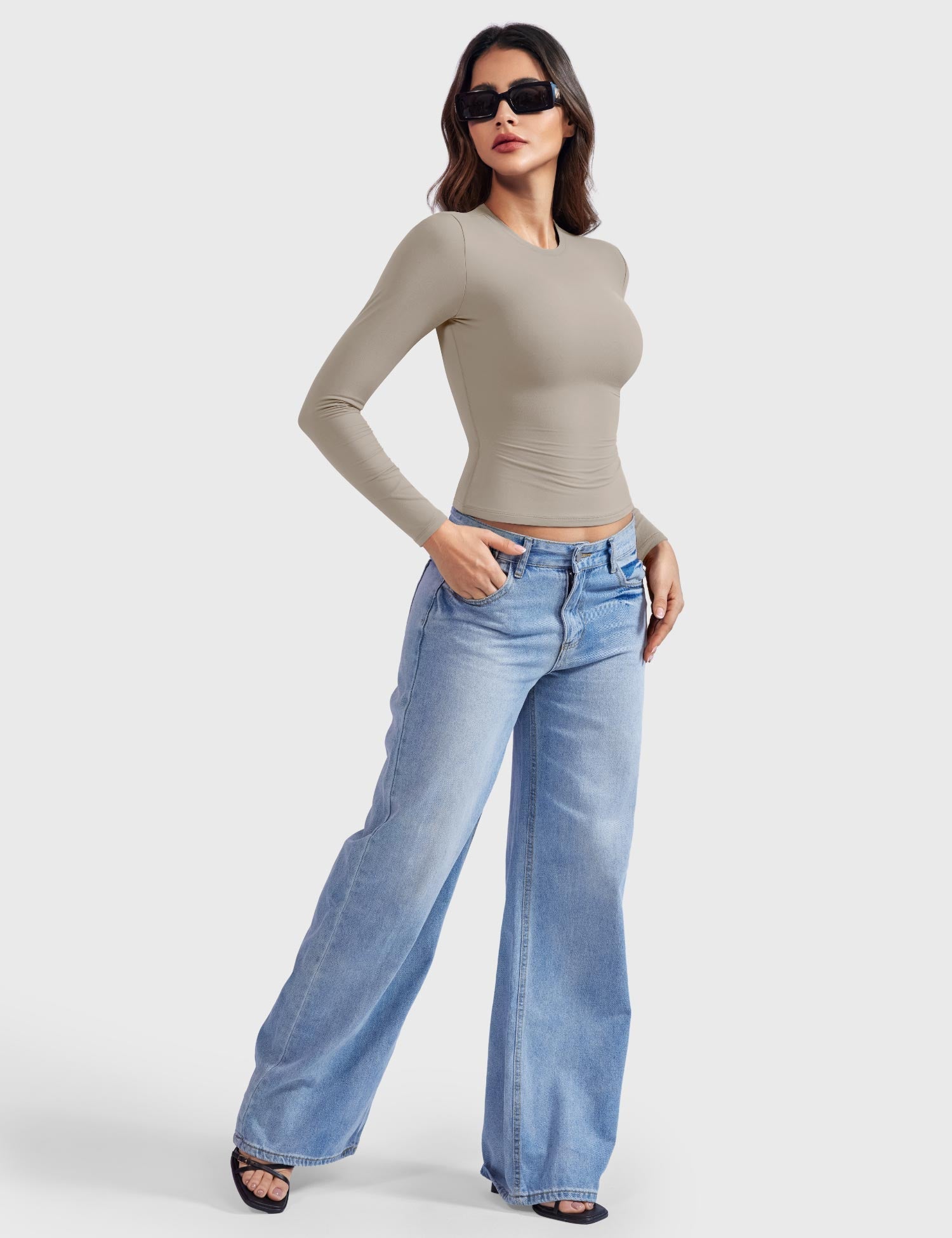 Yeoreo Sweeney Sculpting Long Sleeve Top