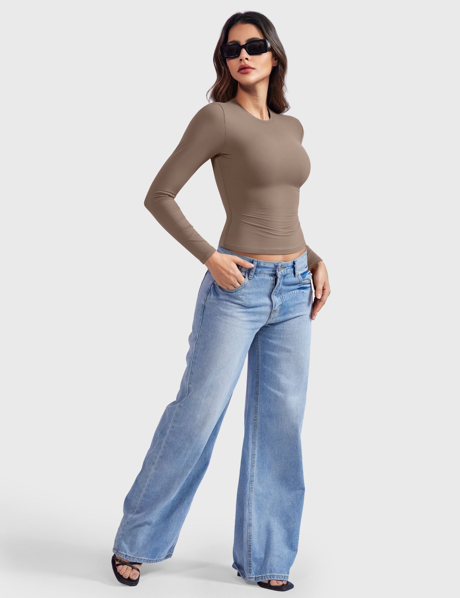 Yeoreo Sweeney Sculpting Long Sleeve Top