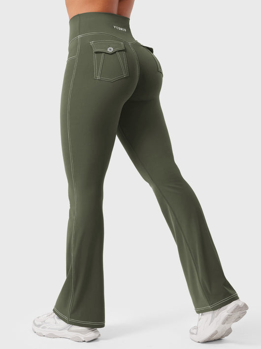 Yeoreo Bernicy CoreFlex™ Faux Denim Flared Leggings