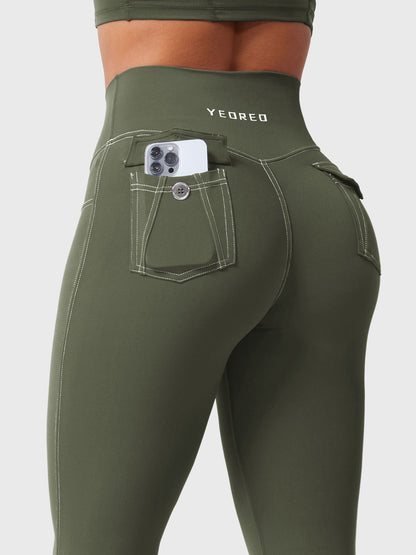 Yeoreo Bernicy CoreFlex™ Faux Denim Flared Leggings