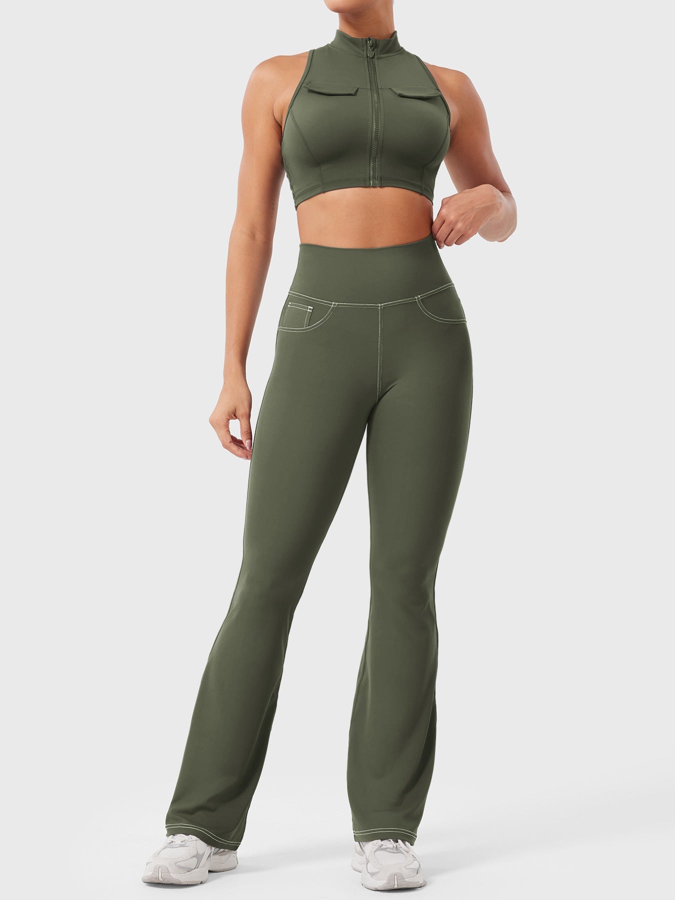 Yeoreo Bernicy CoreFlex™ Faux Denim Flared Leggings