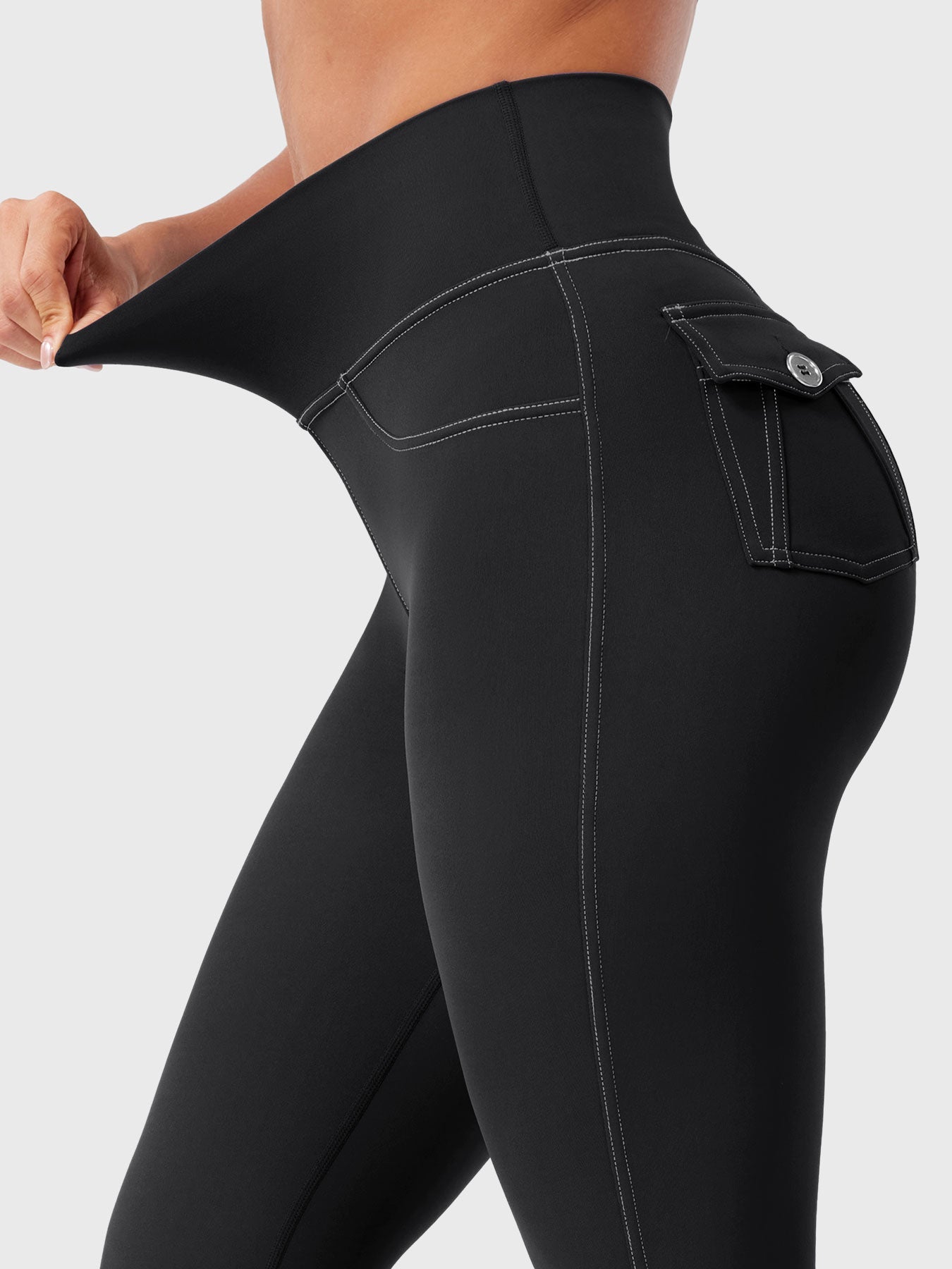 Yeoreo Bernicy CoreFlex™ Faux Denim Flared Leggings
