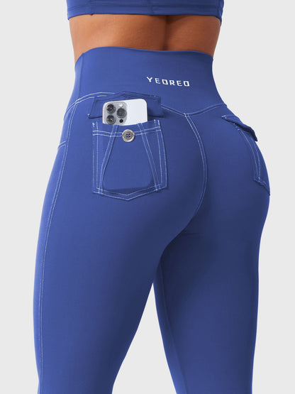 Yeoreo Bernicy CoreFlex™ Faux Denim Flared Leggings